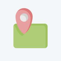 Icon Map. related to Civil Engineering symbol. flat style. design editable vector
