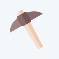 Icon Mining. related to Civil Engineering symbol. flat style. design editable vector