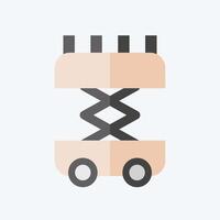 Icon Scissor Lift. related to Civil Engineering symbol. flat style. design editable vector