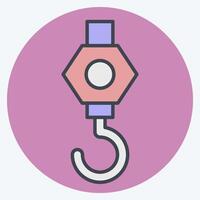 Icon Crane. related to Civil Engineering symbol. color mate style. design editable vector