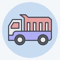 Icon Platform Scale. related to Civil Engineering symbol. color mate style. editable vector