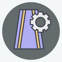 Icon Road Maintenance. related to Civil Engineering symbol. color mate style. editable vector