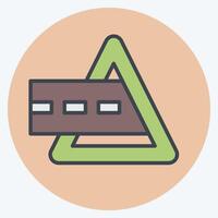 Icon Road Works. related to Civil Engineering symbol. color mate style. editable vector
