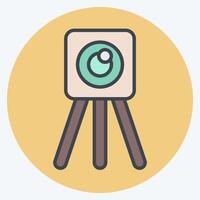 Icon Survey Eng. related to Civil Engineering symbol. color mate style. design editable vector