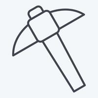 Icon Mining. related to Civil Engineering symbol. line style. design editable vector