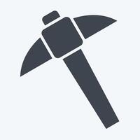 Icon Mining. related to Civil Engineering symbol. glyph style. design editable vector