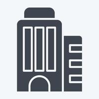Icon Skyscraper. related to Civil Engineering symbol. glyph style. design editable vector