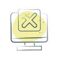 Icon System. related to Exclamation symbol. Color Spot Style. design editable vector