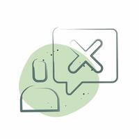 Icon Talk. related to Exclamation symbol. Color Spot Style. design editable vector