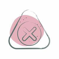 Icon Warning. related to Exclamation symbol. Color Spot Style. design editable vector