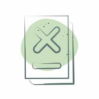 Icon Document. related to Exclamation symbol. Color Spot Style. design editable vector