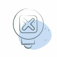 Icon Learn More. related to Exclamation symbol. Color Spot Style. design editable vector