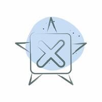 Icon Star. related to Exclamation symbol. Color Spot Style. design editable vector