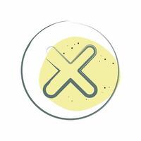 Icon Coin. related to Exclamation symbol. Color Spot Style. design editable vector