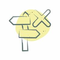 Icon Guide. related to Exclamation symbol. Color Spot Style. design editable vector