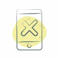 Icon App. related to Exclamation symbol. Color Spot Style. design editable vector