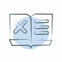 Icon Book. related to Exclamation symbol. Color Spot Style. design editable vector