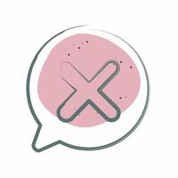 Icon Chat. related to Exclamation symbol. Color Spot Style. design editable vector