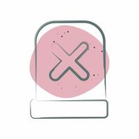 Icon Alert. related to Exclamation symbol. Color Spot Style. design editable vector