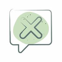 Icon Ask. related to Exclamation symbol. Color Spot Style. design editable vector