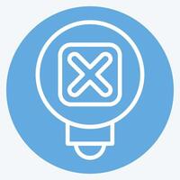 Icon Learn More. related to Exclamation symbol. blue eyes style. design editable vector