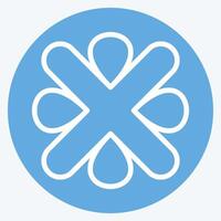 Icon Error. related to Exclamation symbol. blue eyes style. design editable vector