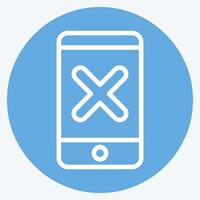 Icon App. related to Exclamation symbol. blue eyes style. design editable vector