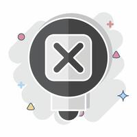 Icon Learn More. related to Exclamation symbol. comic style. design editable vector