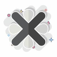 Icon Error. related to Exclamation symbol. comic style. design editable vector