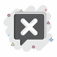 Icon Ask. related to Exclamation symbol. comic style. design editable vector