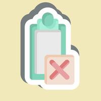 Sticker Task. related to Exclamation symbol. design editable vector