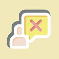 Sticker Talk. related to Exclamation symbol. design editable vector