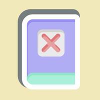 Sticker Manual. related to Exclamation symbol. design editable vector