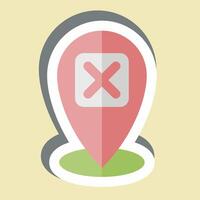 Sticker Point. related to Exclamation symbol. design editable vector