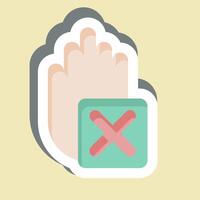 Sticker Stop. related to Exclamation symbol. design editable vector