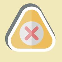 Sticker Warning. related to Exclamation symbol. design editable vector