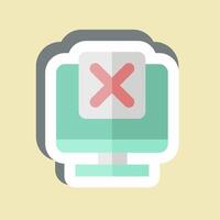 Sticker System. related to Exclamation symbol. design editable vector