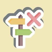 Sticker Guide. related to Exclamation symbol. design editable vector