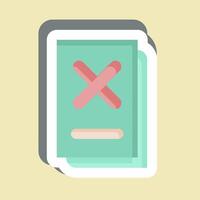 Sticker Document. related to Exclamation symbol. design editable vector