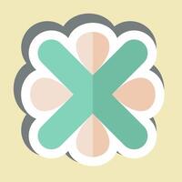 Sticker Error. related to Exclamation symbol. design editable vector