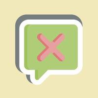 Sticker Ask. related to Exclamation symbol. design editable vector