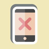 Sticker App. related to Exclamation symbol. design editable vector