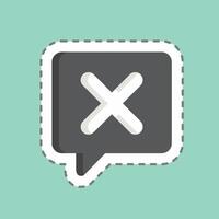 Sticker line cut Ask. related to Exclamation symbol. design editable vector