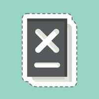 Sticker line cut Document. related to Exclamation symbol. design editable vector