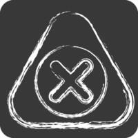 Icon Warning. related to Exclamation symbol. chalk Style. design editable vector