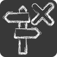 Icon Guide. related to Exclamation symbol. chalk Style. design editable vector
