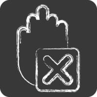 Icon Stop. related to Exclamation symbol. chalk Style. design editable vector