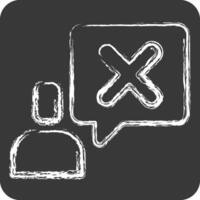 Icon Talk. related to Exclamation symbol. chalk Style. design editable vector