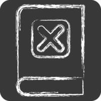 Icon Manual. related to Exclamation symbol. chalk Style. design editable vector