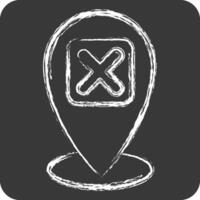 Icon Point. related to Exclamation symbol. chalk Style. design editable vector